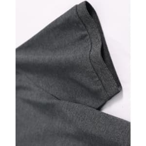 A grey men's ultrafine cotton pique polo featuring a close-up of the collar and shoulder area.