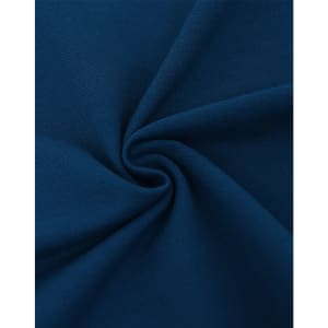 A close-up view of navy ultrafine cotton pique fabric, showcasing its smooth texture and soft weave.