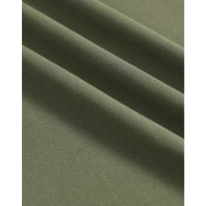 A close-up of soft, textured fabric in an olive green shade, showcasing its fine pique weave.