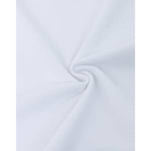 A smooth, white ultrafine cotton pique fabric with a spiral fold. Features a subtle texture.