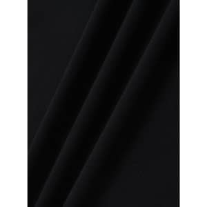 A black ultrafine cotton pique fabric, showcasing a smooth and textured surface. Features a logo or branding.