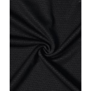 A close-up of black bamboo charcoal fabric with a textured weave, showcasing its soft and breathable quality.