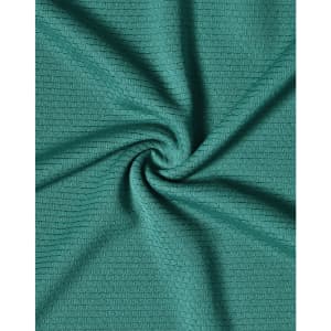 A textured fabric in a rich teal colour, showcasing a subtle pattern and a smooth finish.