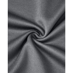 A close-up of grey fabric, showcasing a smooth, twisted texture ideal for polo shirts.