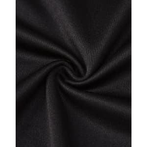 A close-up of black fabric, showcasing a smooth, textured surface suitable for a polo shirt.