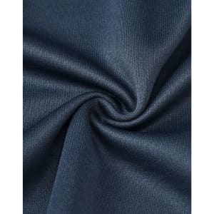 A close-up of dark navy fabric, showcasing a smooth, textured surface suitable for polo shirts.