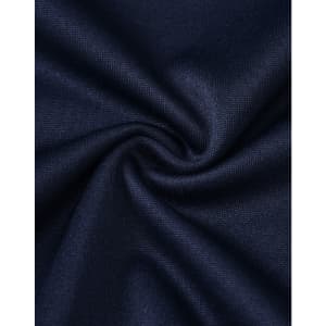 A close-up of dark navy fabric, showcasing a smooth, textured surface with a subtle sheen.