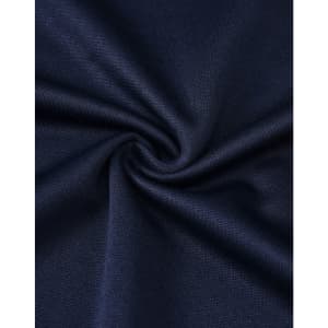 A fabric swirl in a deep navy colour, showcasing a soft poly/cotton blend. Ideal for polo shirts.