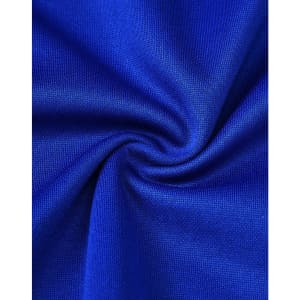 A close-up of textured fabric in vibrant blue, showcasing the material's softness and finish.