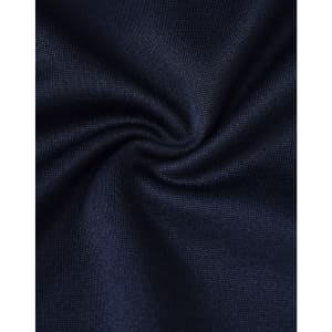 A close-up of navy fabric, showcasing a smooth texture with a slight sheen, ideal for shirts.