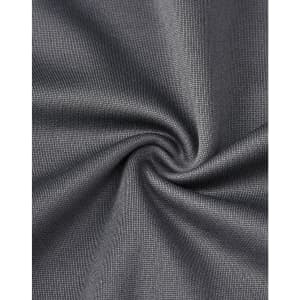 A close-up of dark grey fabric showcasing a smooth, textured surface, ideal for polo shirts.