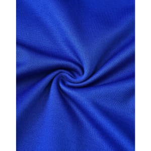 A close-up of smooth, vibrant royal blue fabric with a subtle texture, ideal for polo shirts.