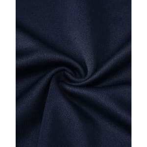 A close-up of navy blue fabric, showcasing a smooth texture with a slight swirl pattern.