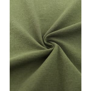 High-performance polo fabric in a muted olive green hue, featuring a smooth texture and a spiral pattern.