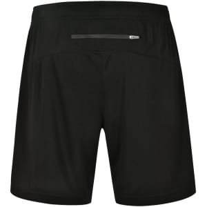 Black adults' sports shorts made of bamboo charcoal material, featuring an elastic waistband and a small logo.