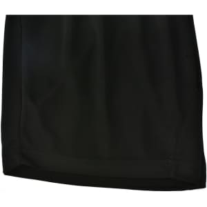 Black bamboo charcoal sports shorts with a smooth texture and a branded logo.