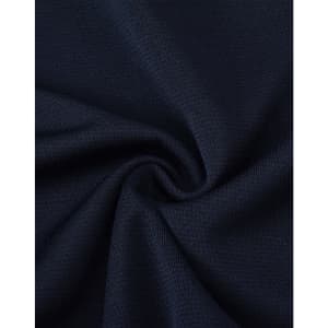 A close-up of navy fabric, featuring a smooth, textured finish, suitable for adults' sports shorts.