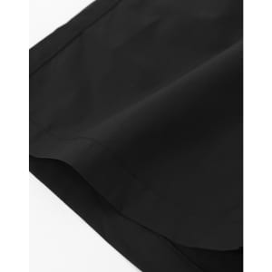 Black unisex mercerised cotton shorts displayed, featuring a smooth fabric texture and a hemmed finish.
