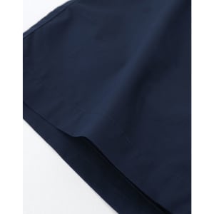 Navy blue unisex mercerised cotton shorts, featuring a smooth fabric texture and a visible logo.