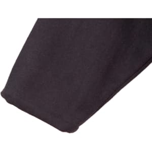 A close-up of a black fabric sleeve, showcasing the texture of the material.