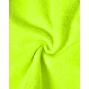A bright yellow fabric material, displaying a swirling pattern, suitable for workwear applications.
