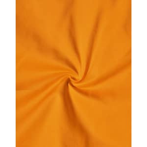 An orange fabric featuring a smooth texture, suitable for safety work shirts. It has a circular twist pattern.