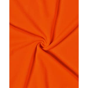An orange fabric featuring a smooth texture, suitable for work polo shirts. It has a vibrant hue and a soft appearance.