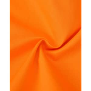 An orange fabric, showcasing a smooth texture with a slight sheen, suitable for workwear applications.