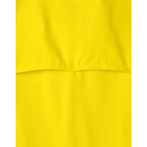 A high-visibility long-sleeve shirt in bright yellow with perforated tape details and a closed front design.