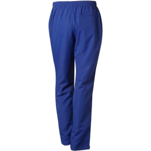 Kid's track pants in vibrant blue with an elastic waistband and rear pocket. Includes a small logo.