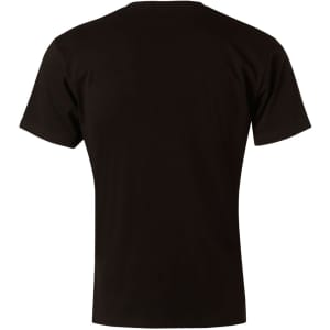 A black men's V-neck short-sleeve tee with a simple design and no visible logos or branding.