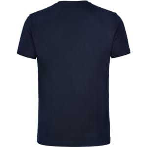 A unisex cotton t-shirt in navy blue, featuring a plain back and no visible branding.