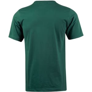 A men's semi-fitted tee in a solid dark green colour, featuring short sleeves and a round neck.