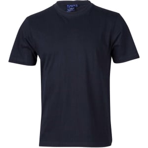 Men's semi-fitted T-shirt in black, featuring a crew neckline and short sleeves. Includes a logo on the label.