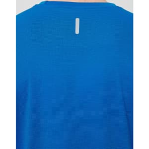 A blue men's lightweight performance short-sleeve tee featuring a reflective detail on the back and a logo.