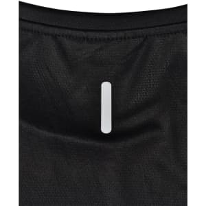 A black men's ultra lightweight performance short-sleeve tee featuring a small logo on the back.