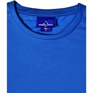 A blue men's ultra-lightweight performance short-sleeve t-shirt featuring a collar and a branded label.