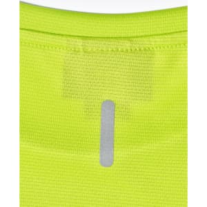 A lime green ultra lightweight performance short sleeve tee featuring a logo on the back. The fabric has a textured pattern.