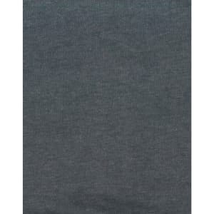 A close-up view of a premium cotton t-shirt in a dark grey colour, featuring a subtle texture and a logo.
