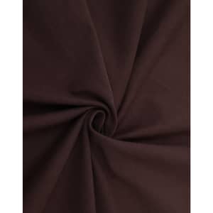 A close-up view of rich brown cotton fabric, showcasing its smooth texture and soft drape.