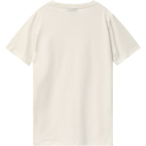 A plain cream-coloured men's premium cotton t-shirt with short sleeves and no visible branding.