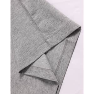 A grey men's premium cotton t-shirt featuring a close-up of the sleeve and stitching details.