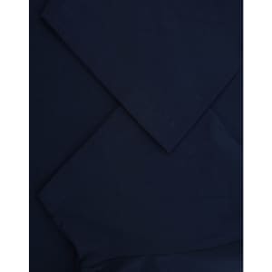 A navy blue premium cotton short-sleeve T-shirt with neatly folded sleeves. It features a logo on the fabric.