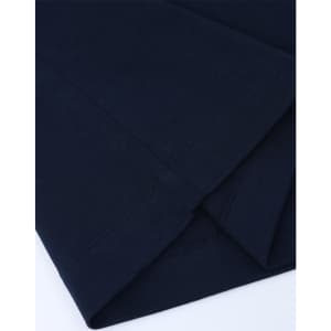 A navy blue premium cotton short-sleeve T-shirt with smooth fabric and detailed stitching. Features a logo.