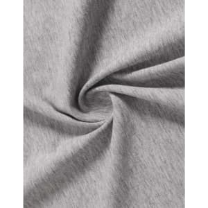 A light grey fabric showcasing a soft, cotton texture, ideal for ladies' t-shirts. It features a subtle heather pattern.