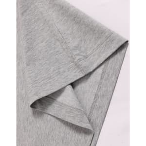 A grey ladies' premium cotton short-sleeve tee shirt with a folded sleeve. The fabric appears soft and lightweight.