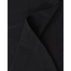A black premium cotton long-sleeve tee shirt, showcasing the soft fabric and stitching details.