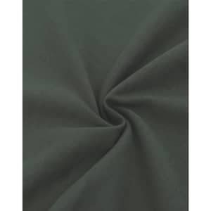 A close-up of a dark green, heavy cotton fabric displaying a smooth texture and subtle sheen.