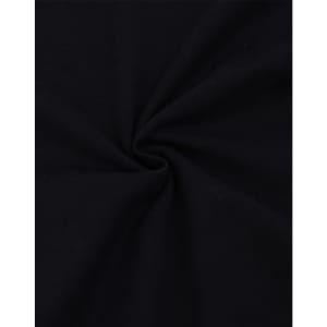 A dark black oversized tee made from heavy cotton, featuring a smooth, twisted fabric texture.