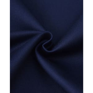 A close-up of dark navy fabric featuring a smooth, textured weave, ideal for cargo work shorts.
